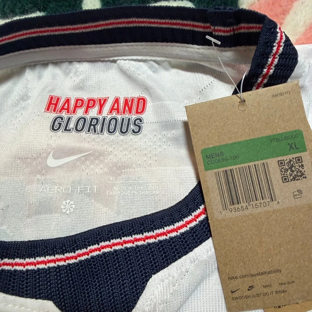Nike England Harry Kane #9 Home Jersey White XL 2026 World Cup Patch